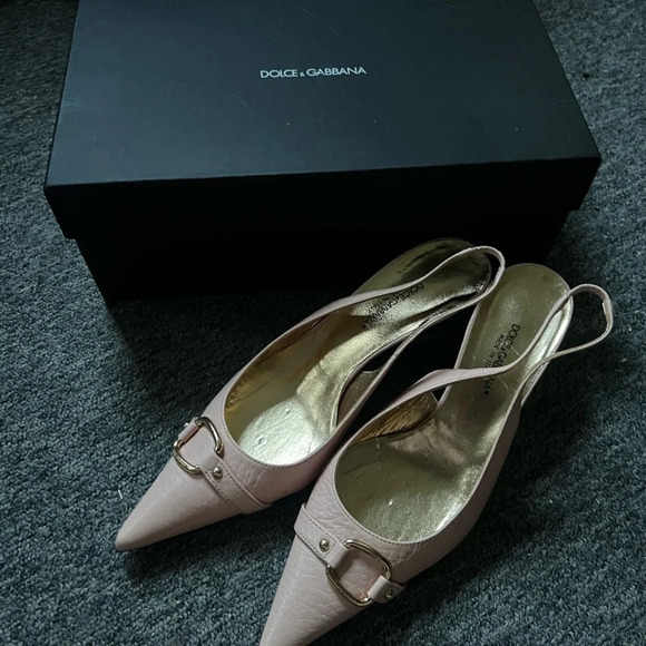 Like New Dolce & Gabbana Pink Mule Kitten Heels, size 36.5 - Picture 10 of 10